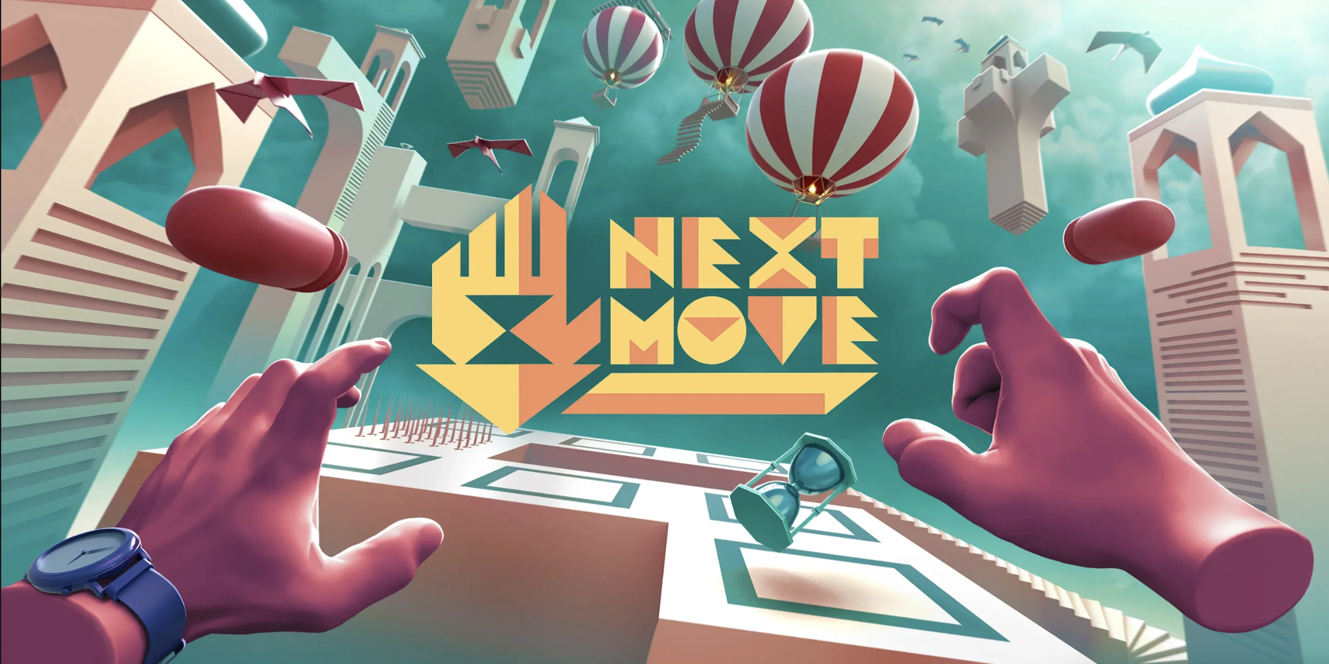 Игрок в Next Move виртуальной реальности безджойстикового платформера